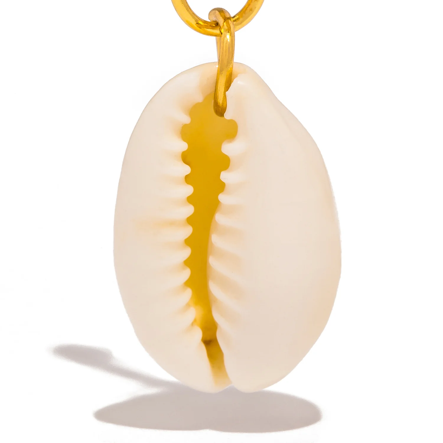 Cowrie Shell Hoop Earrings - Image 4