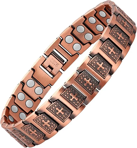 Cross Emblem Copper Bracelet - Image 5