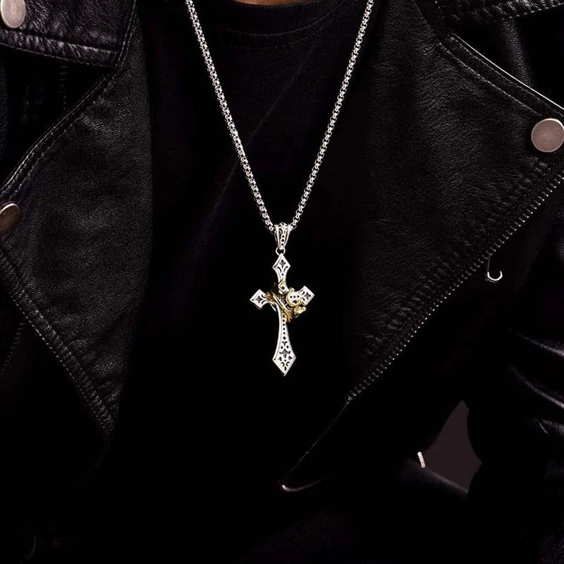 Crown Cross Necklace - Image 3