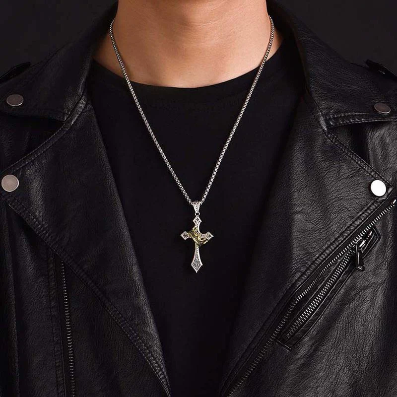 Crown Cross Necklace - Image 4