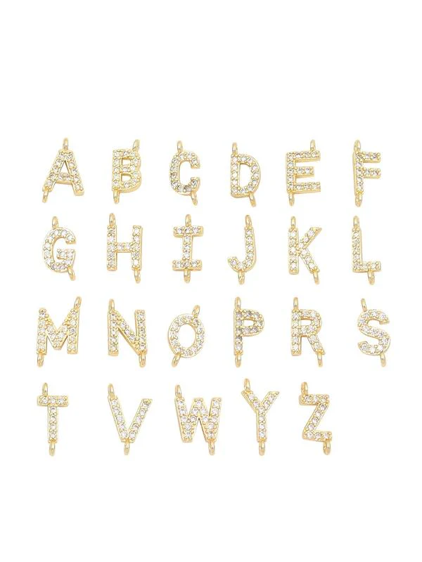 Crystal Bow Knot Letter Necklace - Image 4