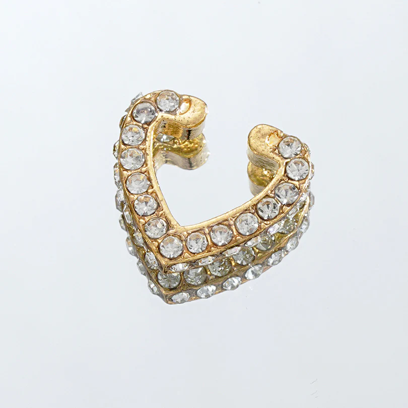 Crystal-Laced Heart Hoop Charm - Image 2