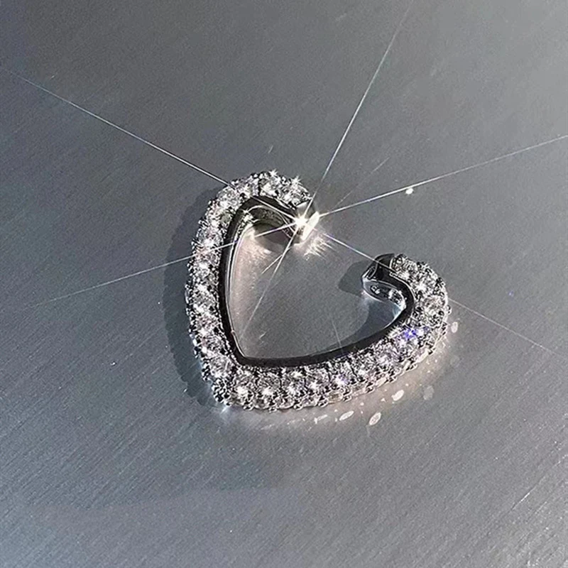 Crystal-Laced Heart Hoop Charm - Image 3