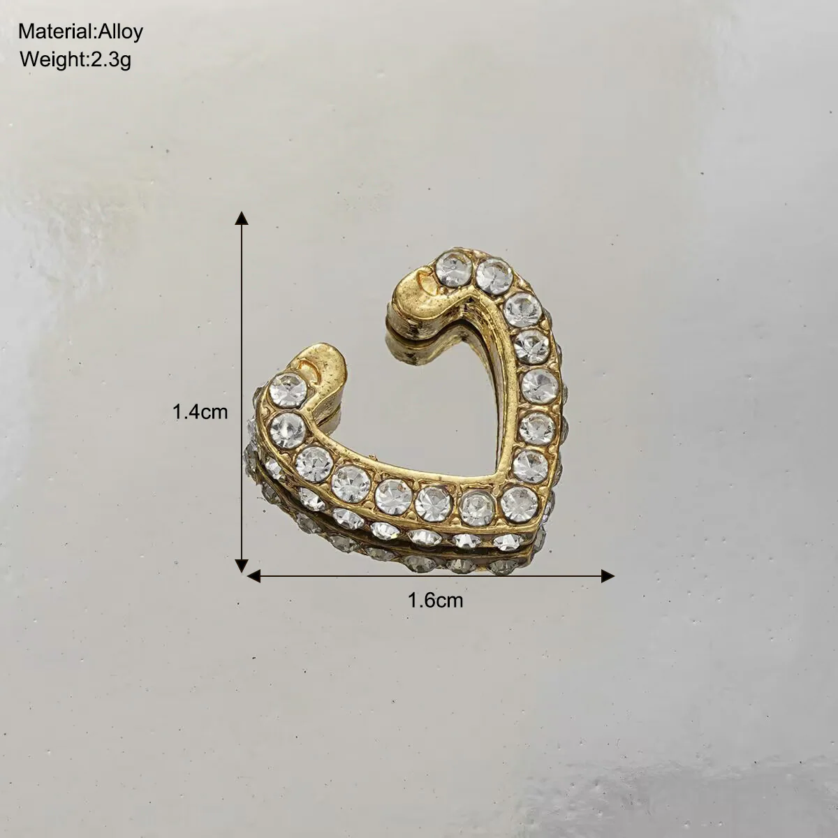 Crystal-Laced Heart Hoop Charm - Image 4