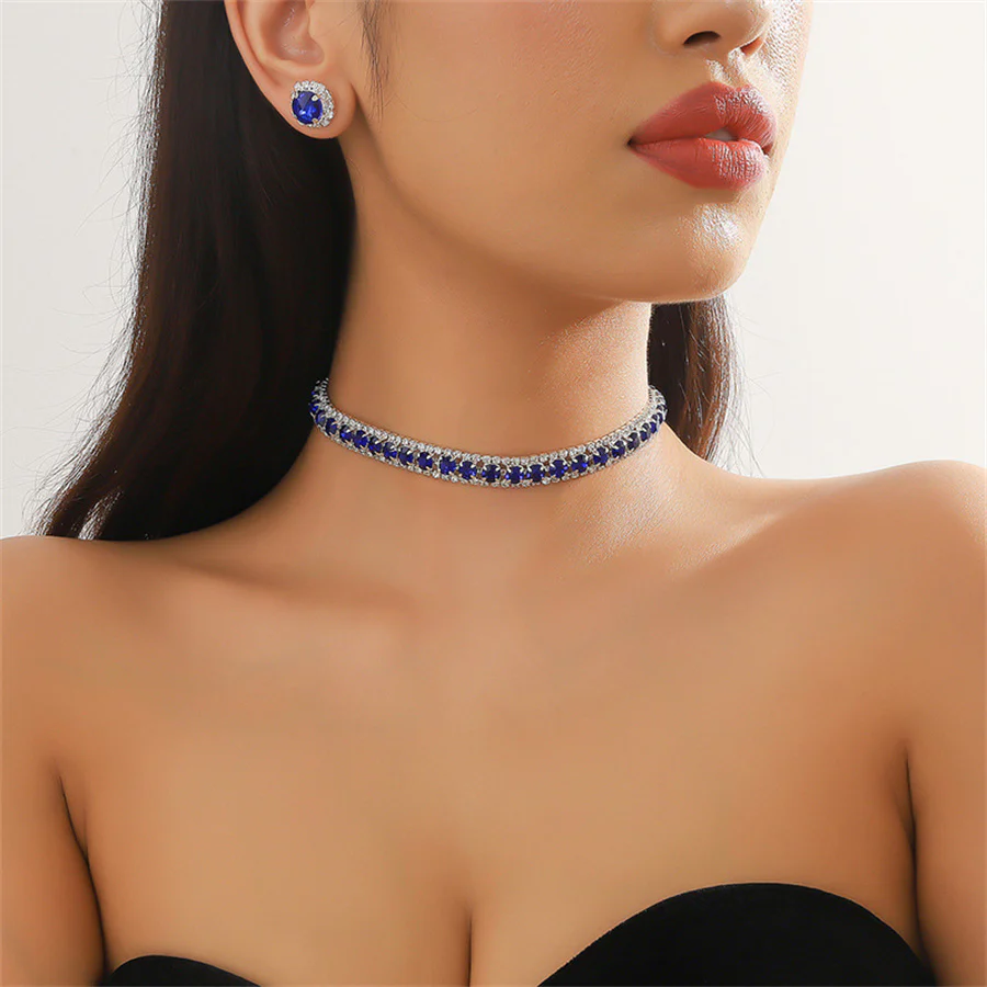 Crystal Necklace & Earrings Bridal Set - Image 4