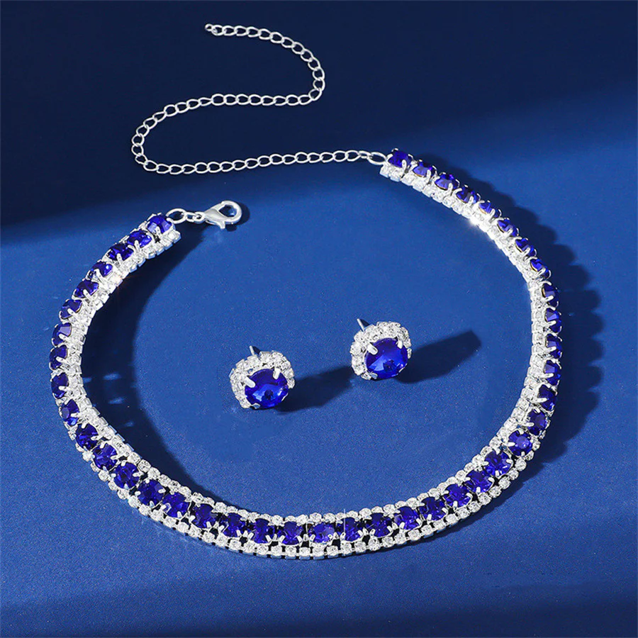 Crystal Necklace & Earrings Bridal Set - Image 5