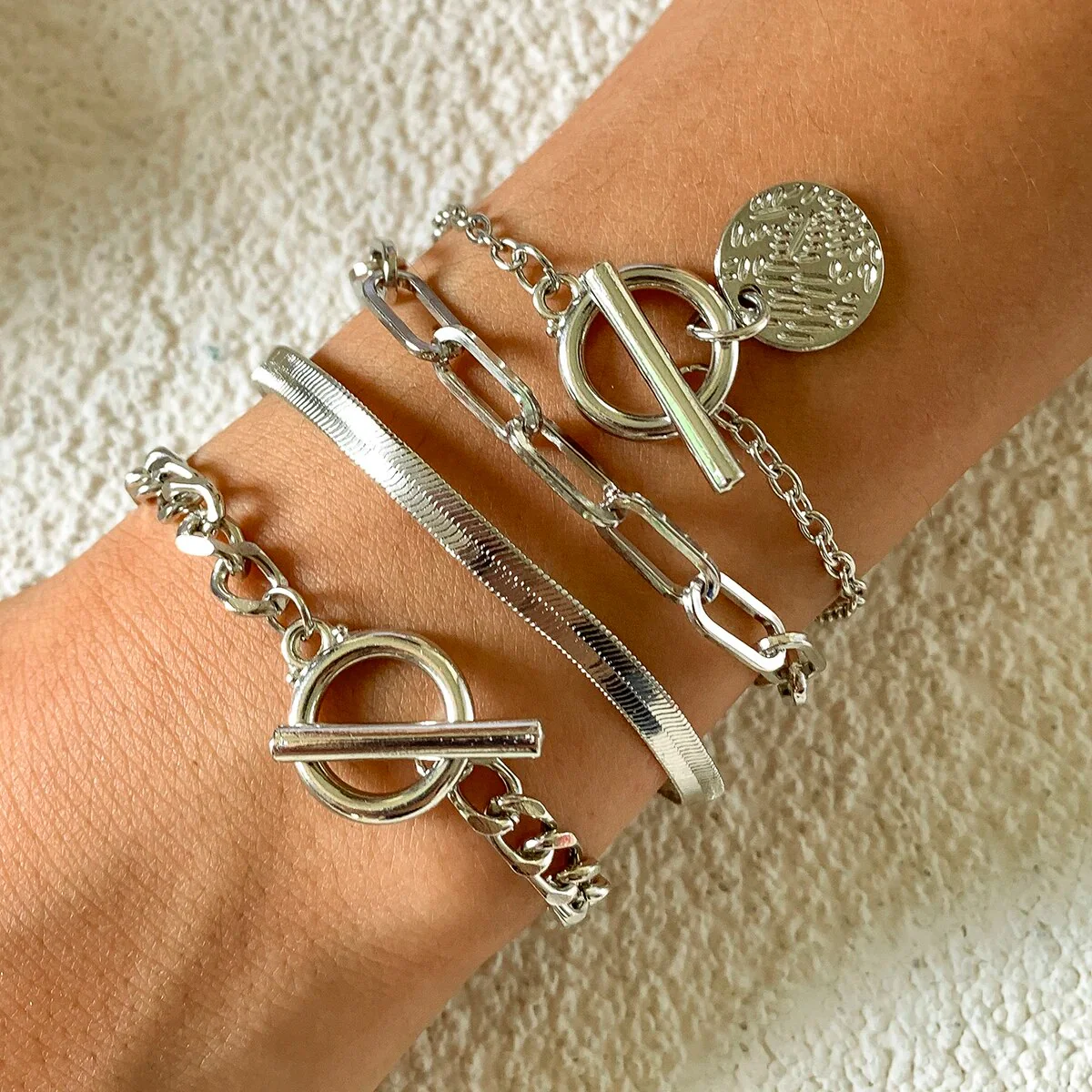 Cuban Link Coin Pendant Bracelet - Image 2