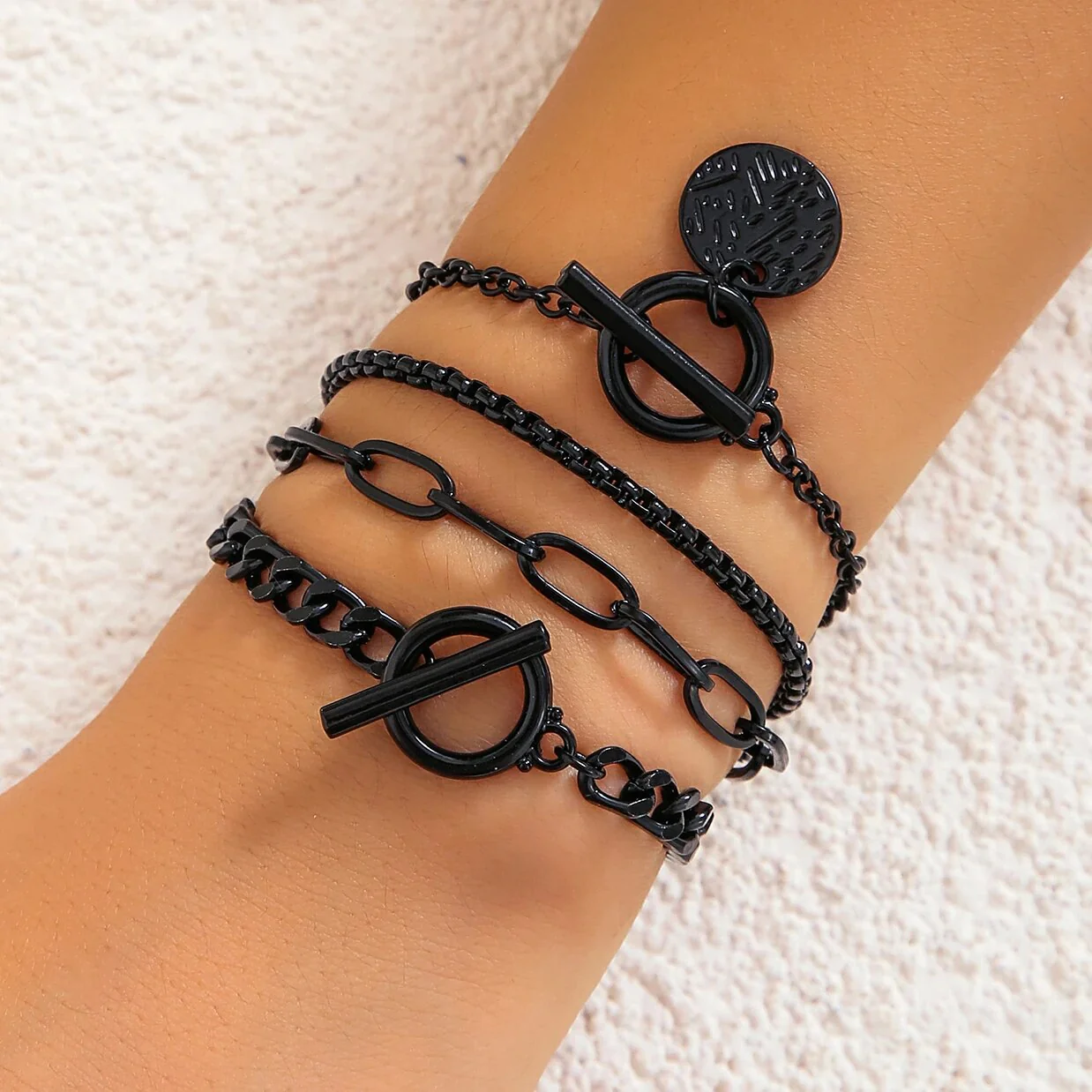 Cuban Link Coin Pendant Bracelet - Image 3