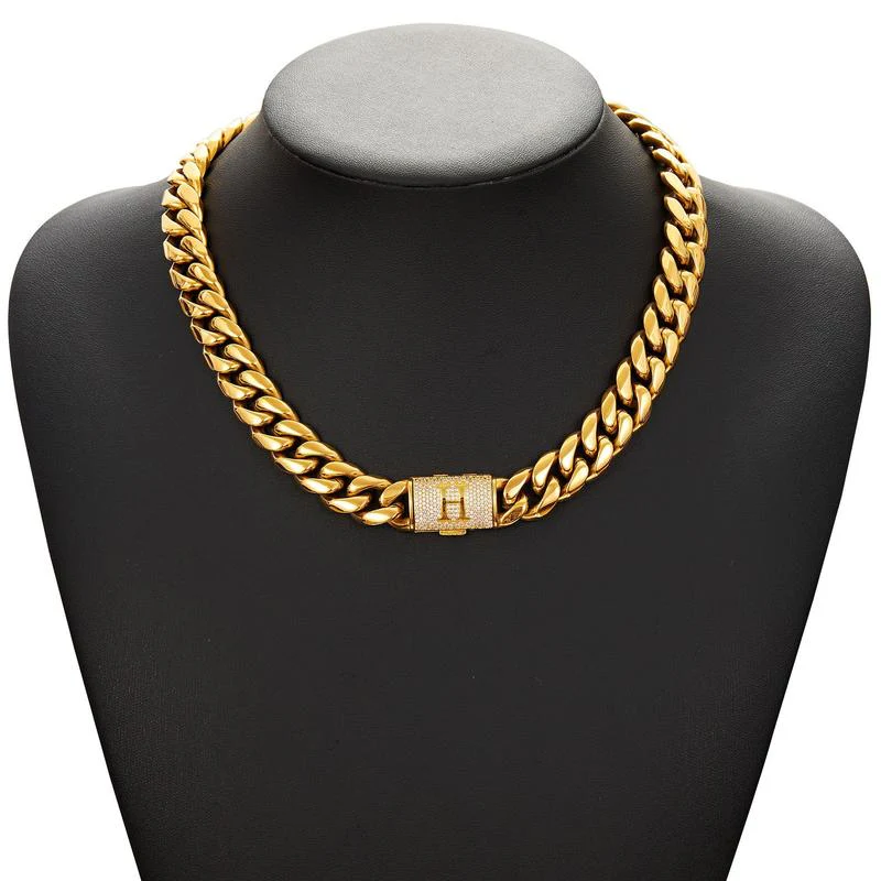 Cuban Link Letter Necklace - Image 11
