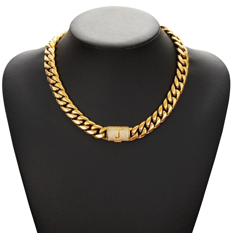Cuban Link Letter Necklace - Image 13
