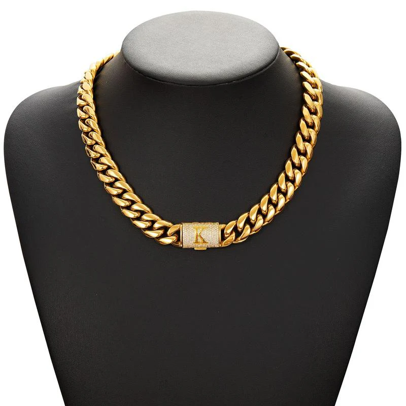 Cuban Link Letter Necklace - Image 14