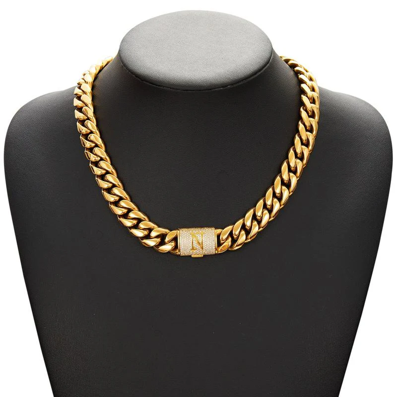 Cuban Link Letter Necklace - Image 17
