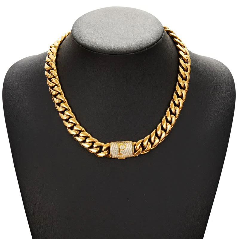 Cuban Link Letter Necklace - Image 19
