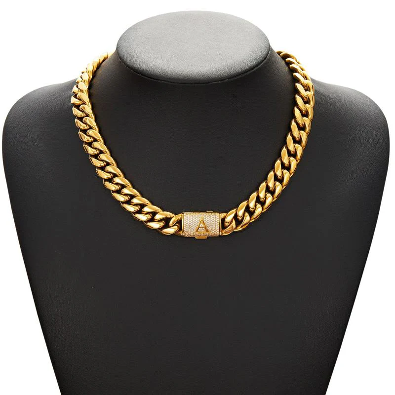 Cuban Link Letter Necklace - Image 4