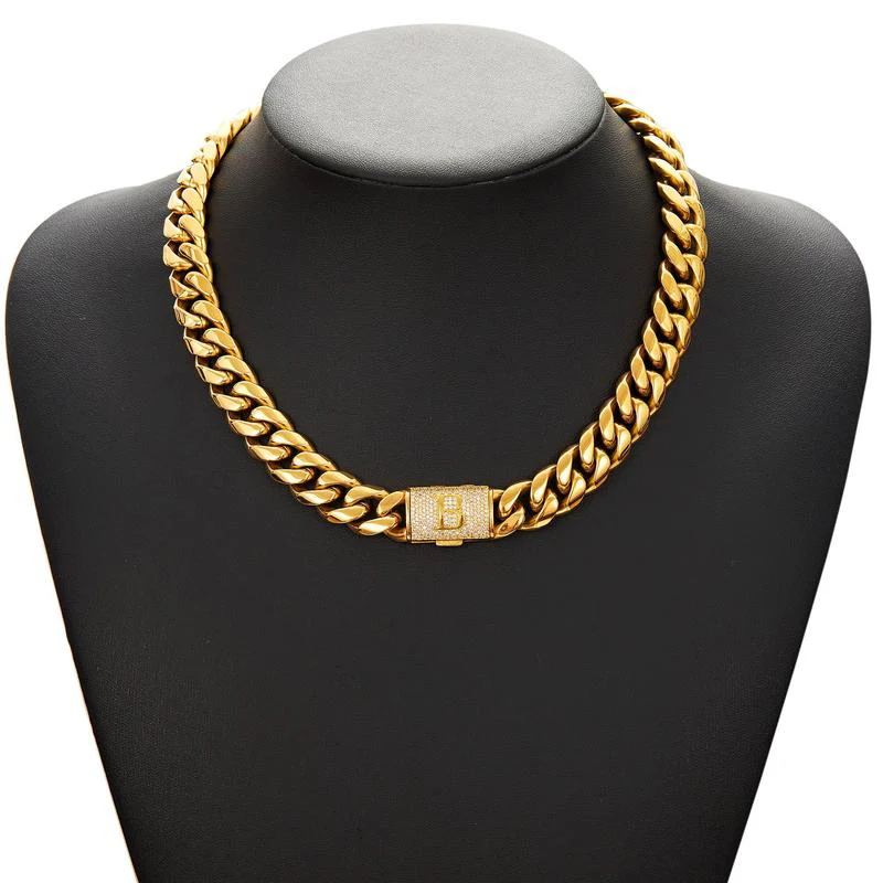 Cuban Link Letter Necklace - Image 5