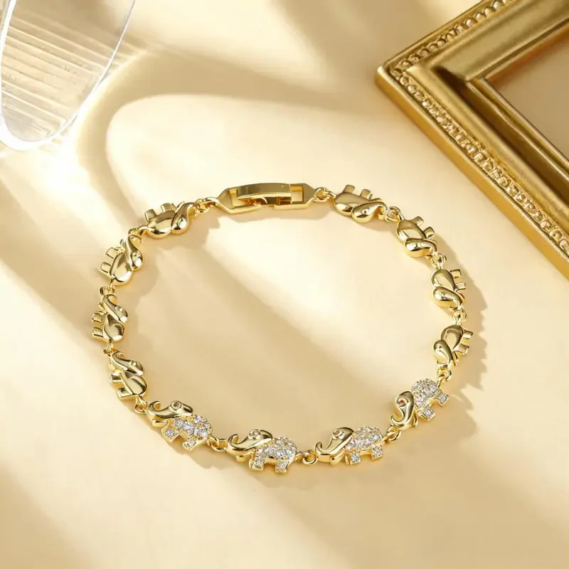 Cubic Zirconia Elephant Bracelet - Image 2