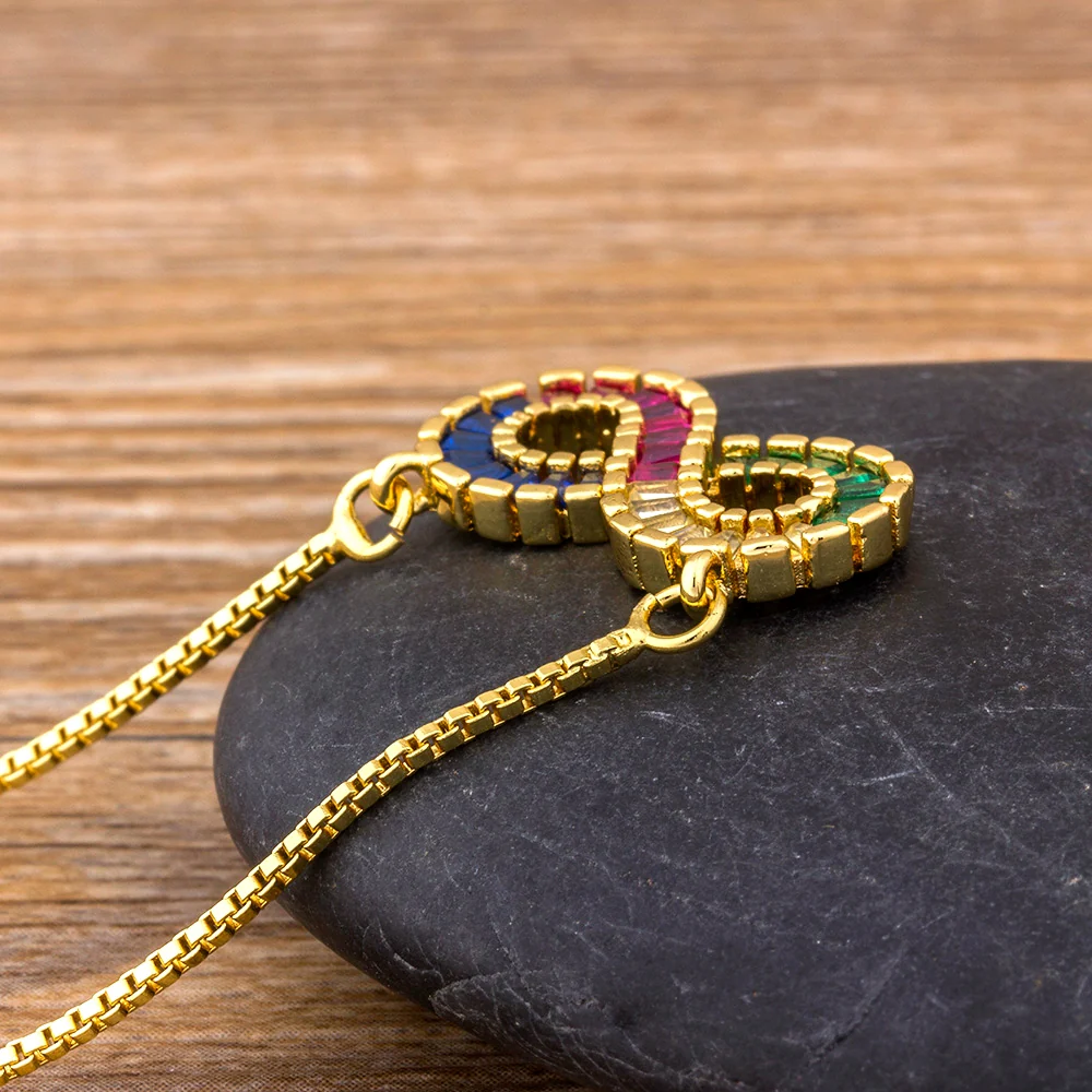CZ Infinity Pendant Necklace - Image 2