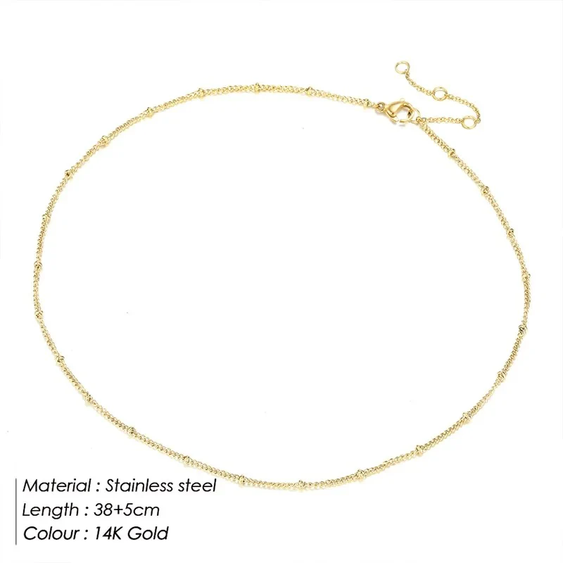 Dainty Bead Choker Necklace - Image 4