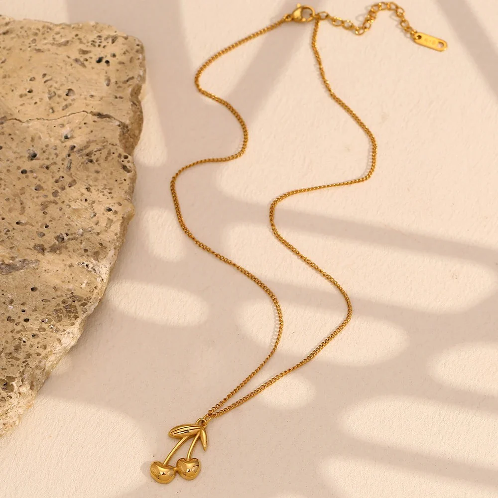 Dainty Bold Cherry Necklace - Image 5