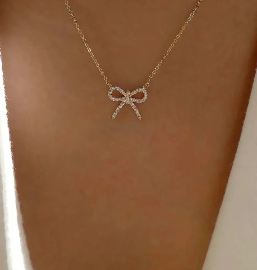 Dainty Bow Necklace - Image 4