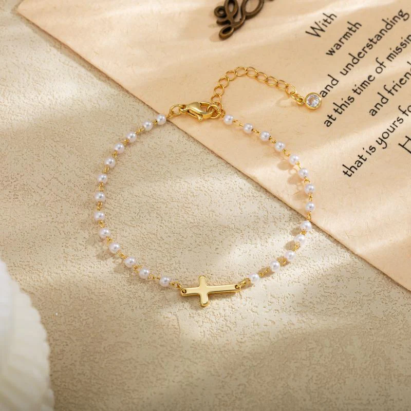 Dainty Cross Bracelet - Image 6