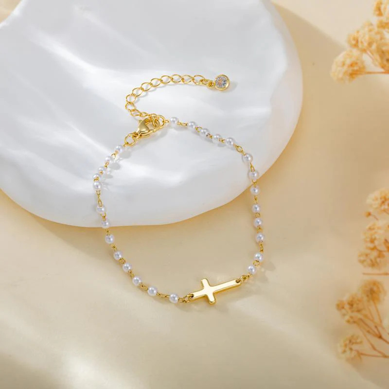 Dainty Cross Bracelet - Image 7
