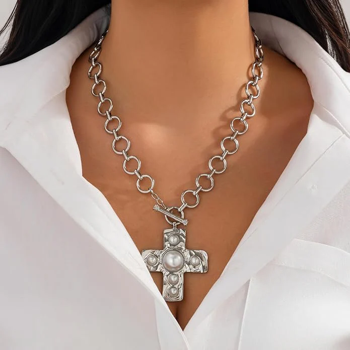 Dainty Cross Buckle Necklace - Image 8