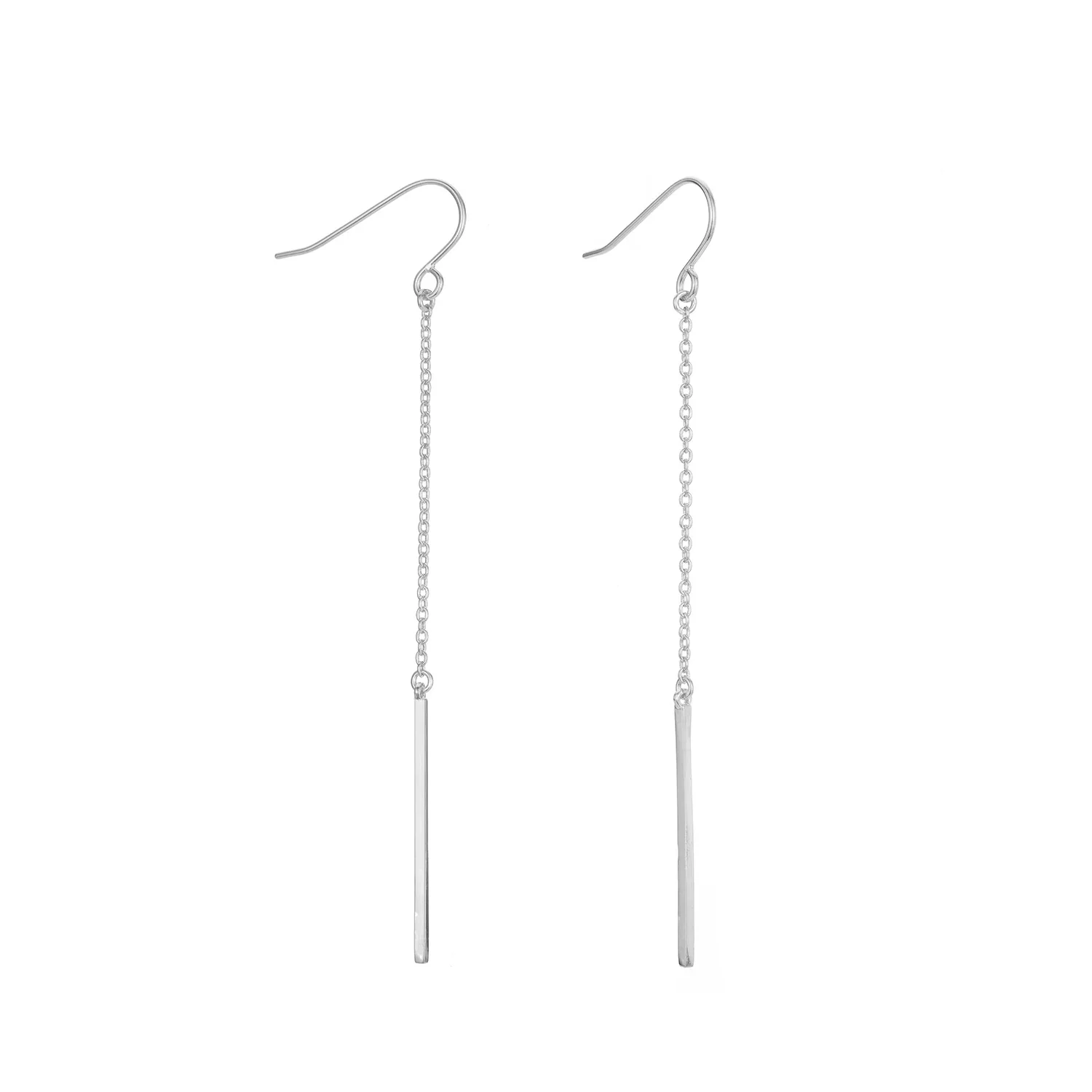 Dainty Dangling Bar Earrings - Image 2