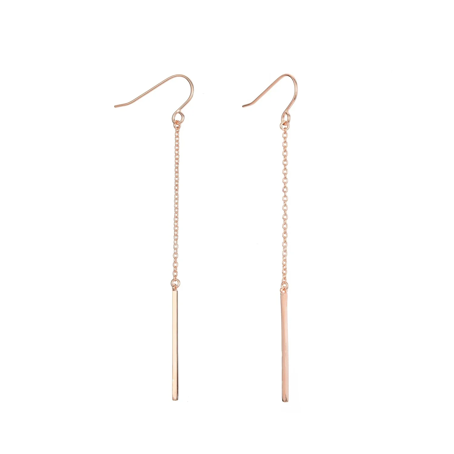 Dainty Dangling Bar Earrings - Image 3