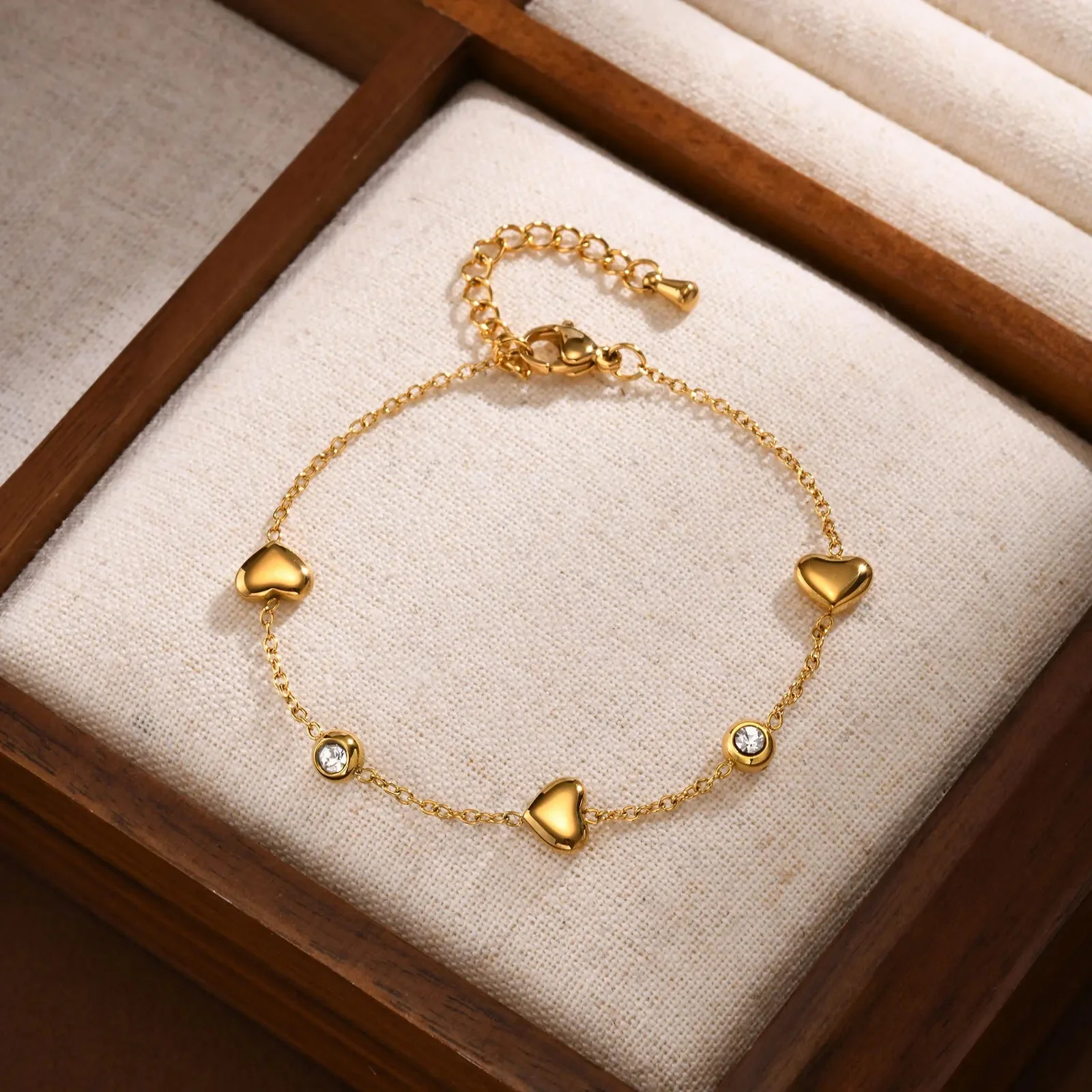 Dainty Heart Friendship Bracelet - Image 4