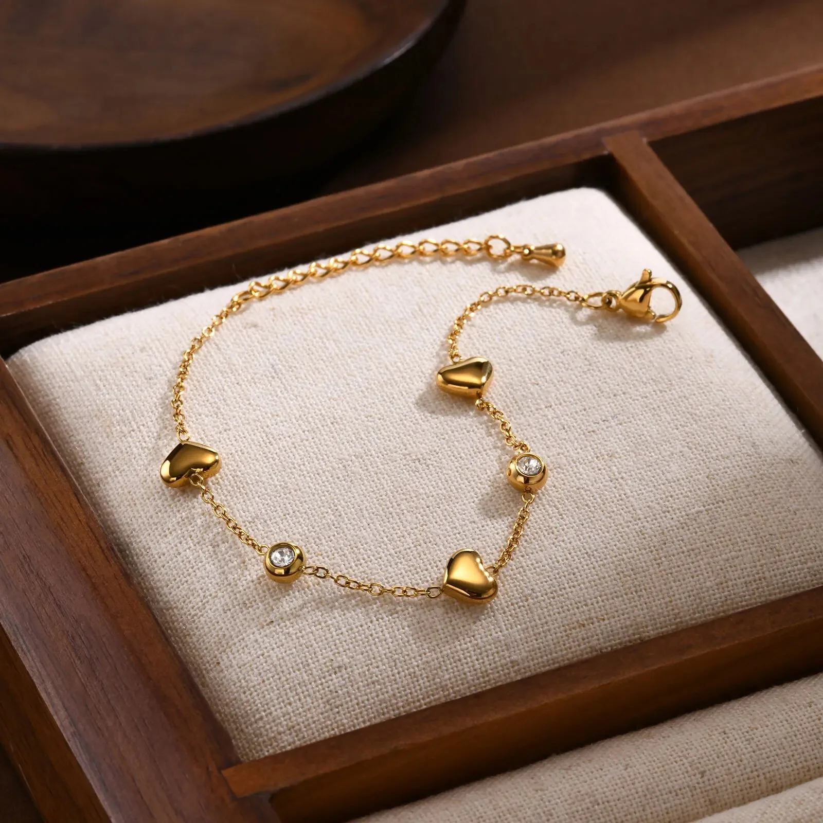Dainty Heart Friendship Bracelet - Image 5