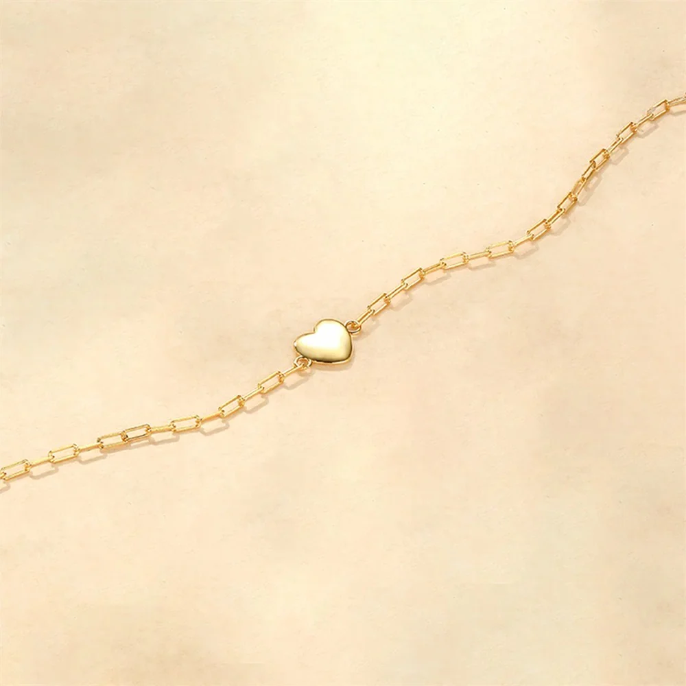 Dainty Heart Paper Clip Bracelet - Image 3