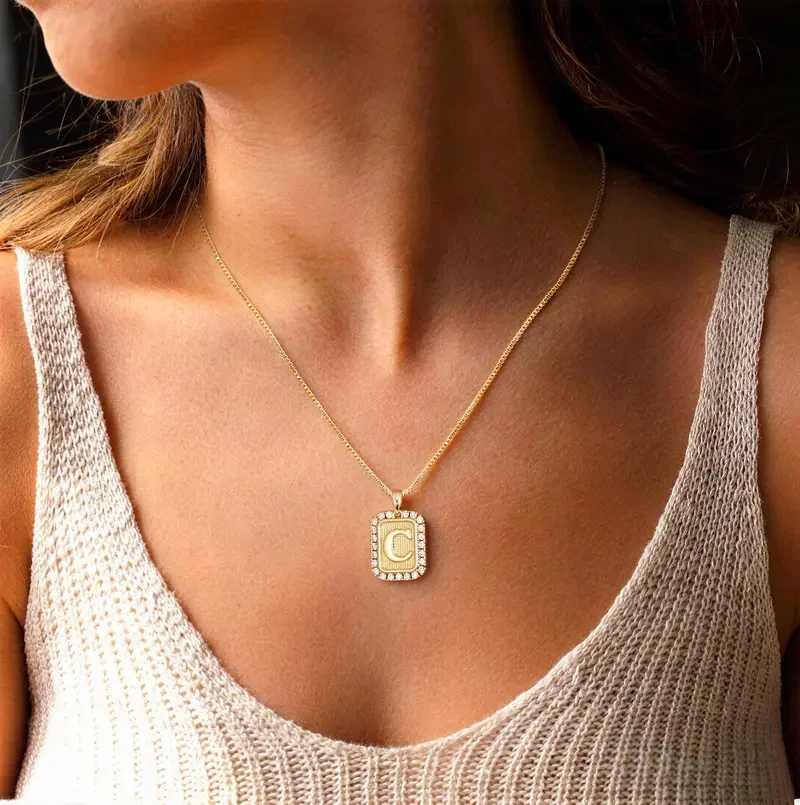 Dainty Initial Necklace - Image 4