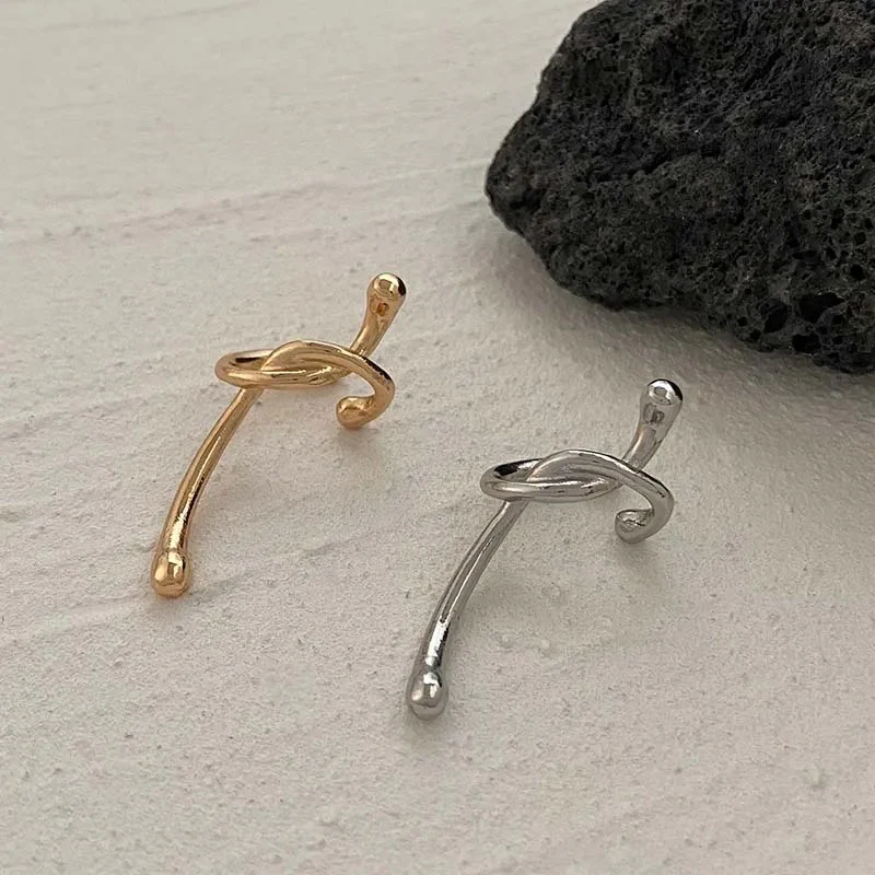 Dainty Knotted Ear Clip Earrings - Image 4