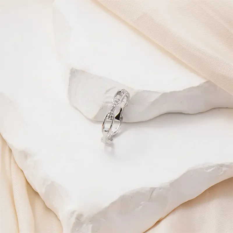 Dainty Moissanite Ring - Image 3