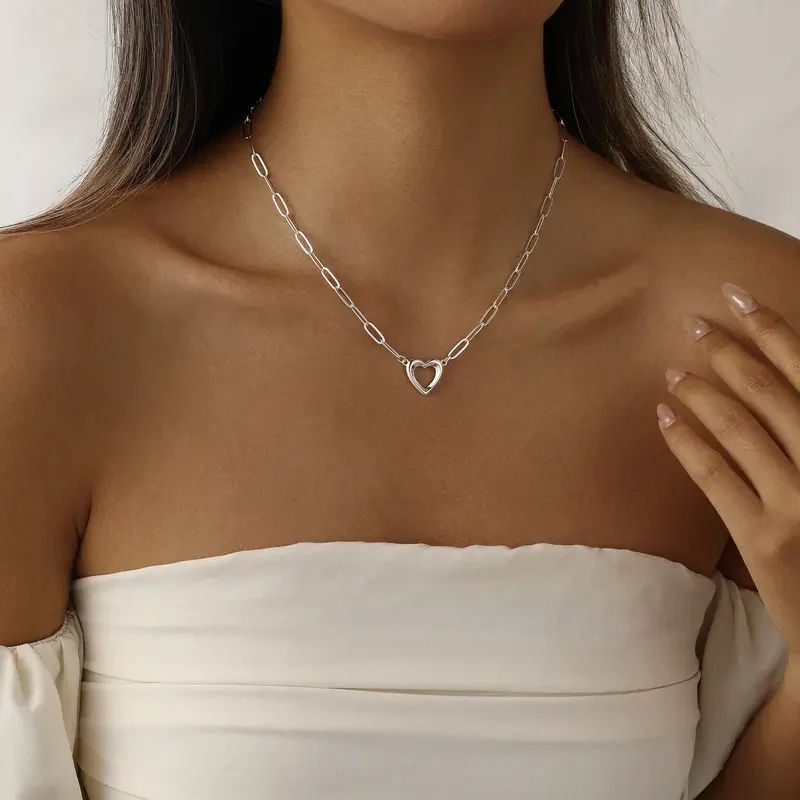 Dainty Open Heart Necklace - Image 2
