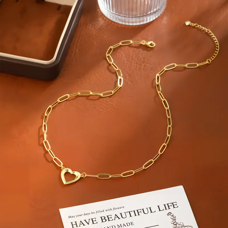 Dainty Open Heart Necklace - Image 3