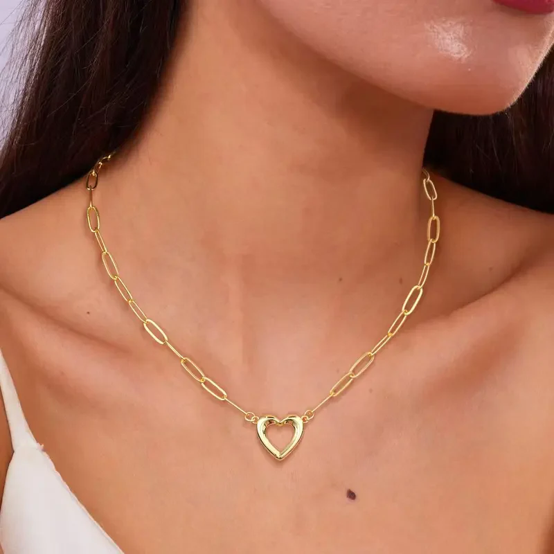 Dainty Open Heart Necklace - Image 4