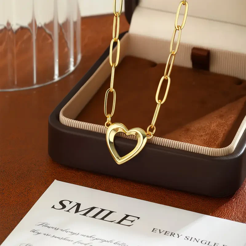 Dainty Open Heart Necklace - Image 5