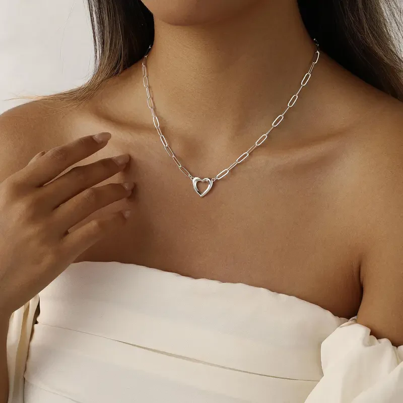 Dainty Open Heart Necklace - Image 6