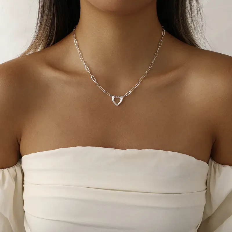 Dainty Open Heart Necklace - Image 7