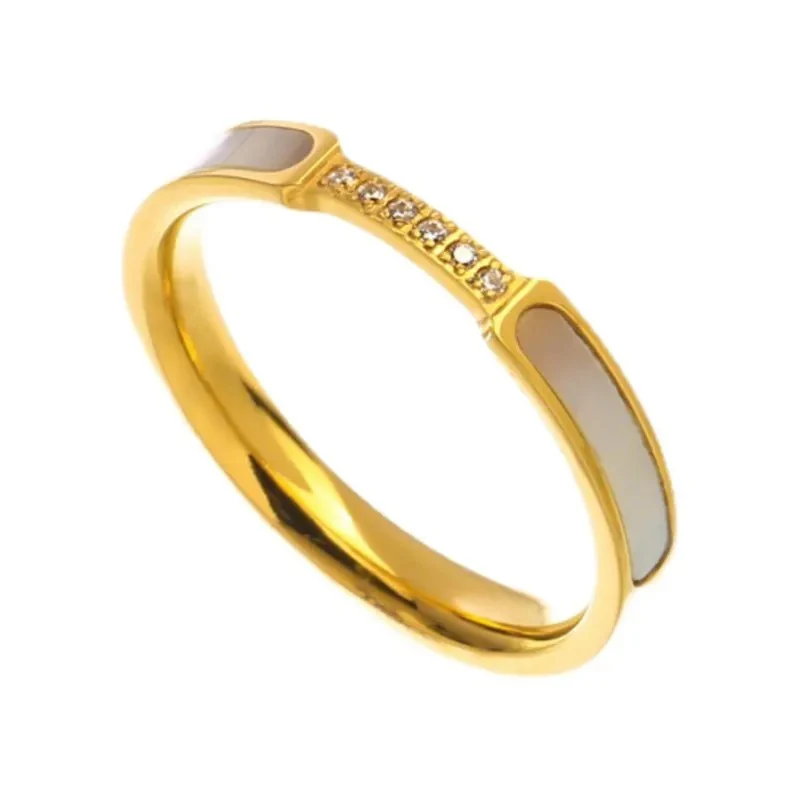Dainty Shell Diamond Ring - Image 2