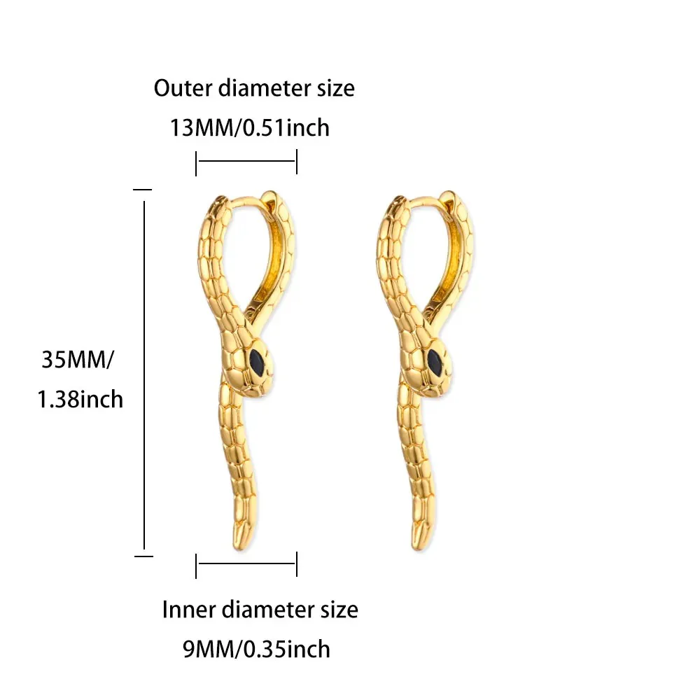 Dainty Snake Hoop Earrings - Image 6