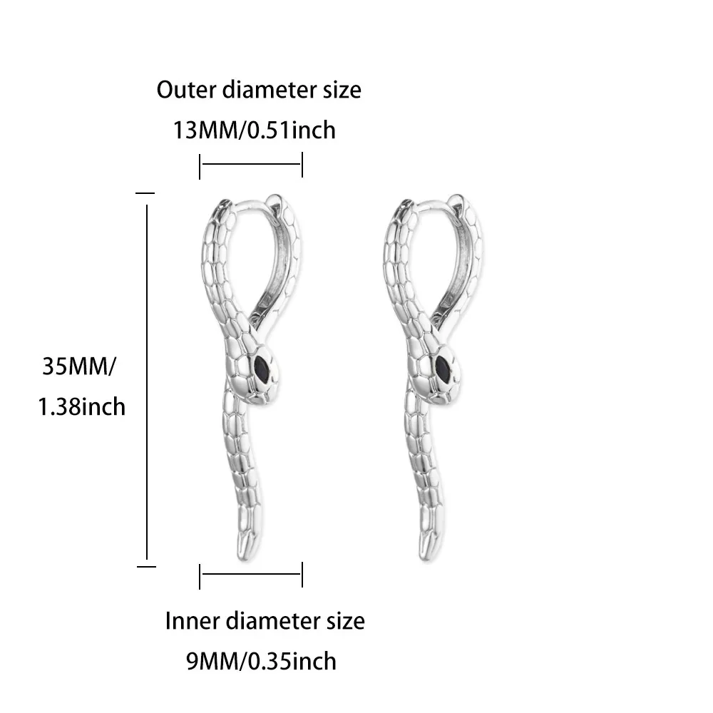 Dainty Snake Hoop Earrings - Image 7