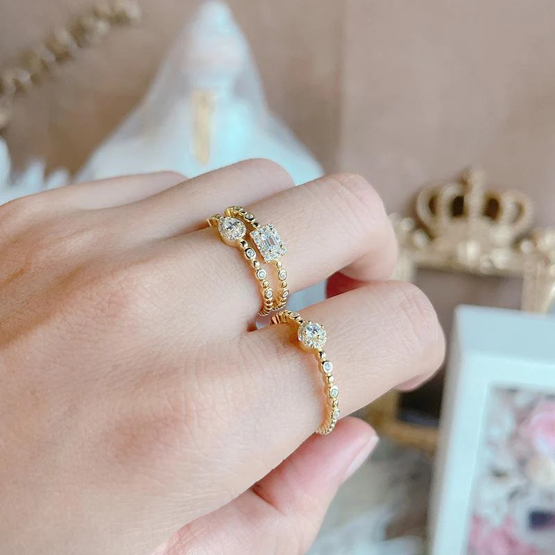 3pc Dainty Stackable Rings Set - Image 4