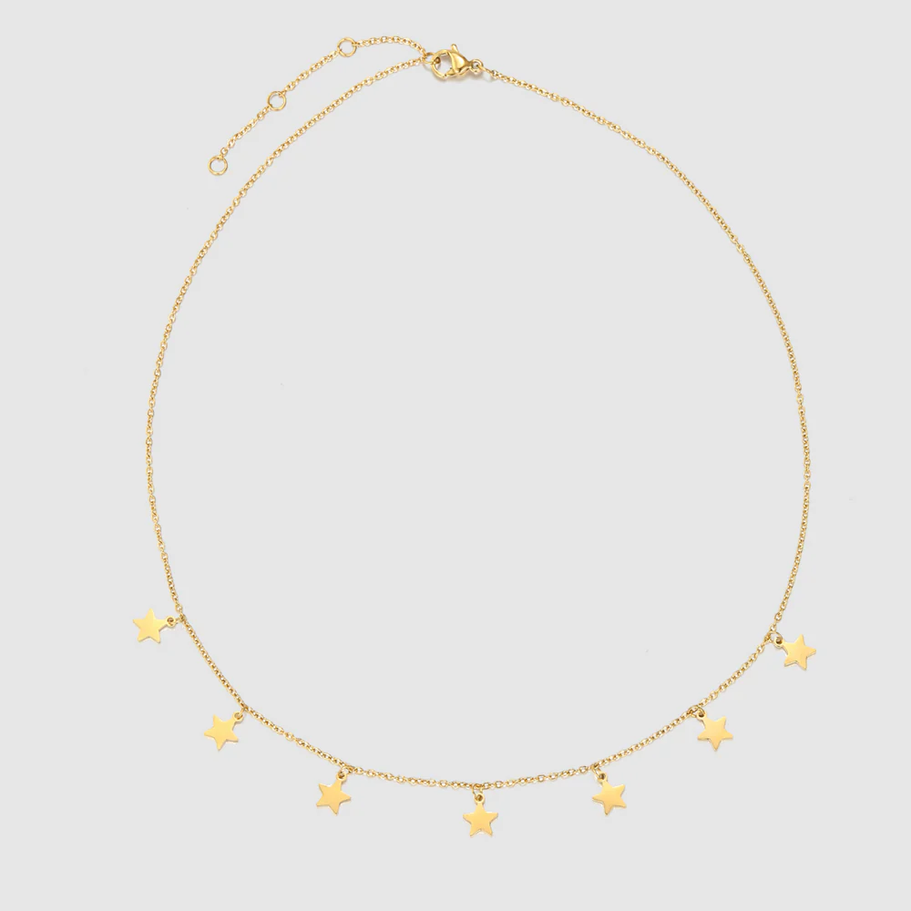 Dainty Star Charm Choker Necklace - Image 2