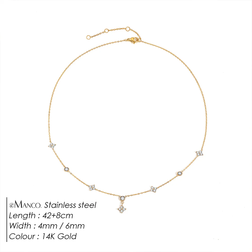 Dainty Star CZ Pendant Necklace - Image 2