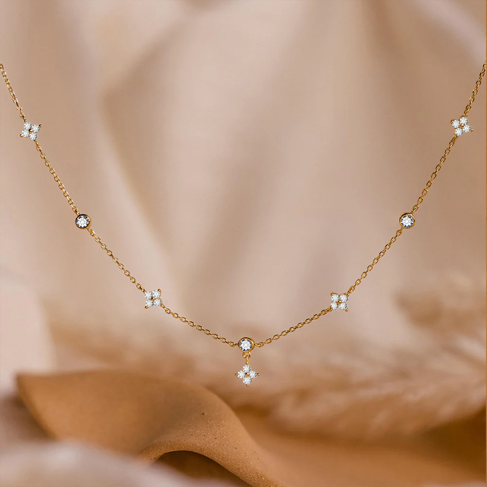 Dainty Star CZ Pendant Necklace - Image 4