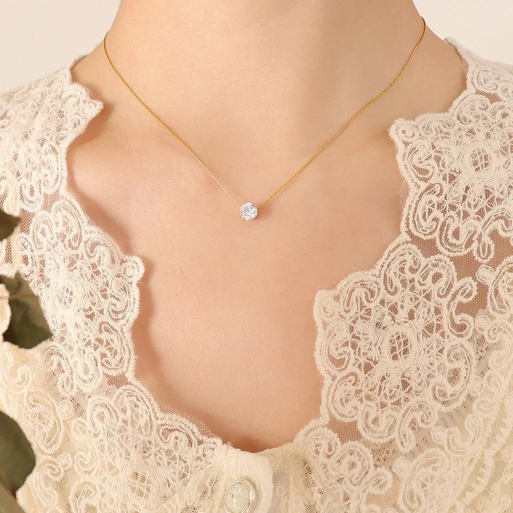 Dainty Stone Necklace - Image 5