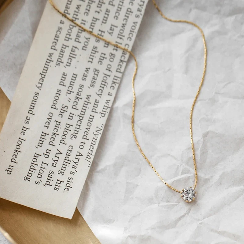 Dainty Stone Necklace - Image 6